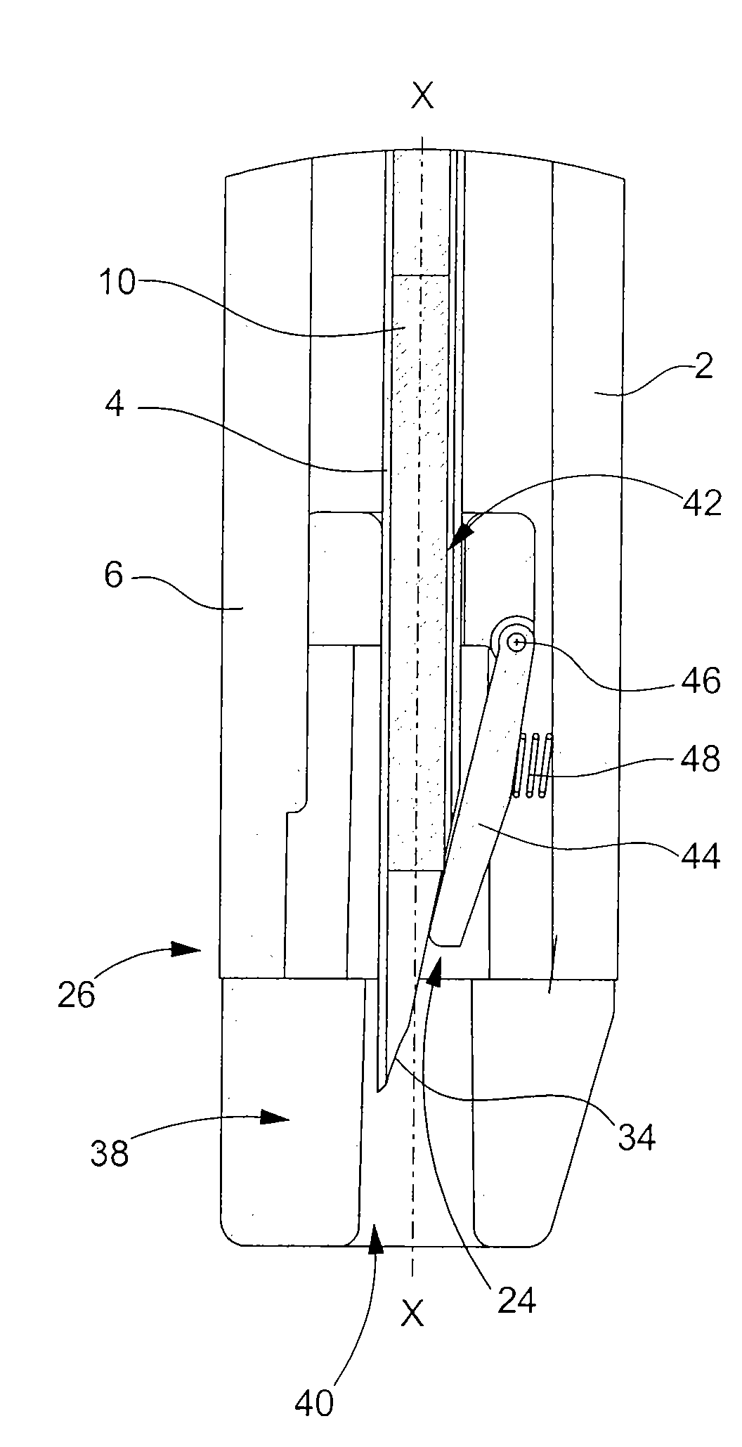 Device for injecting a pharmaceutical active principle