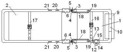 Device capable of supporting and carrying patient in narrow elevator