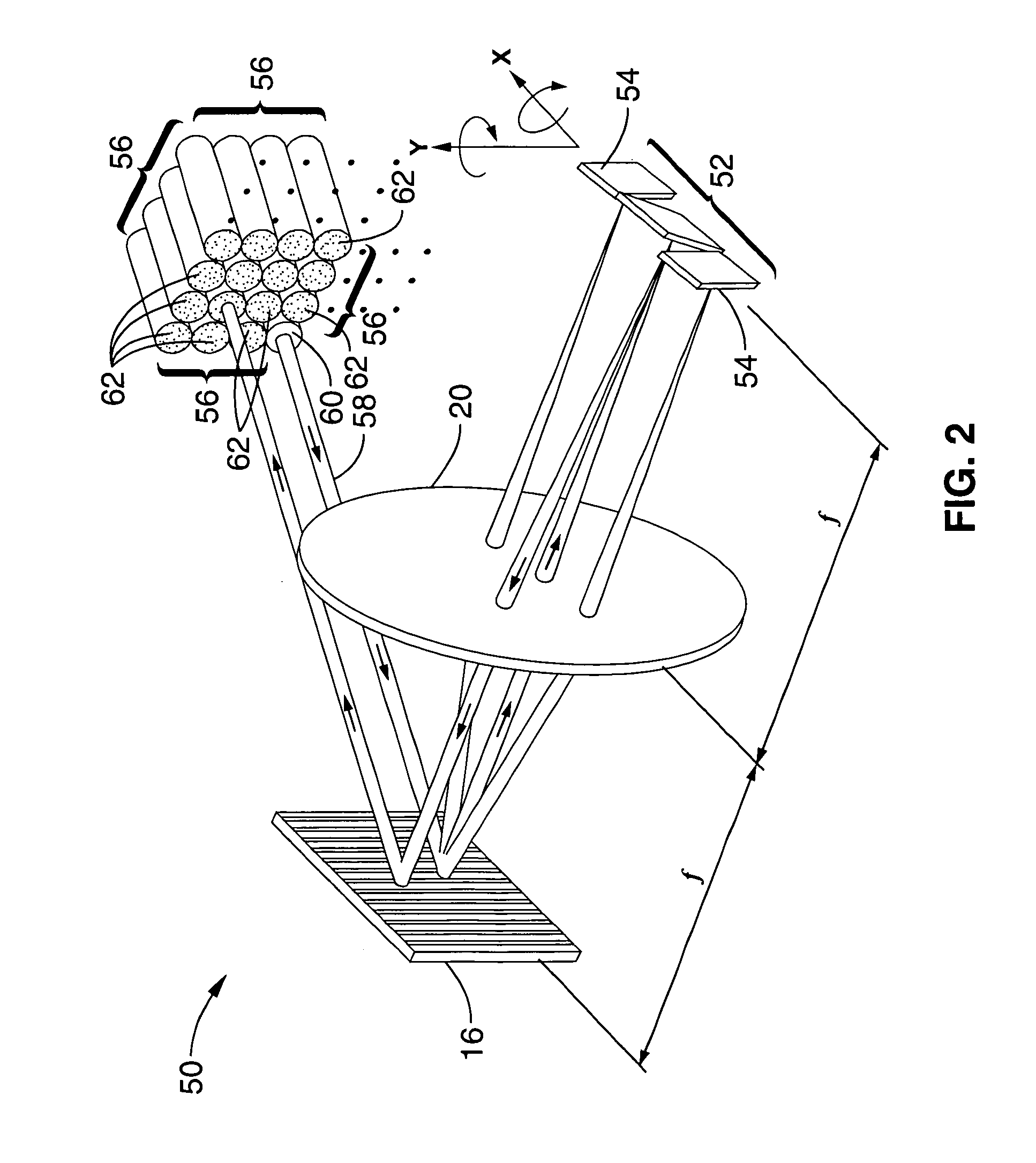 Wavelength-selective 1xN2 switches with two-dimensional input/output fiber arrays