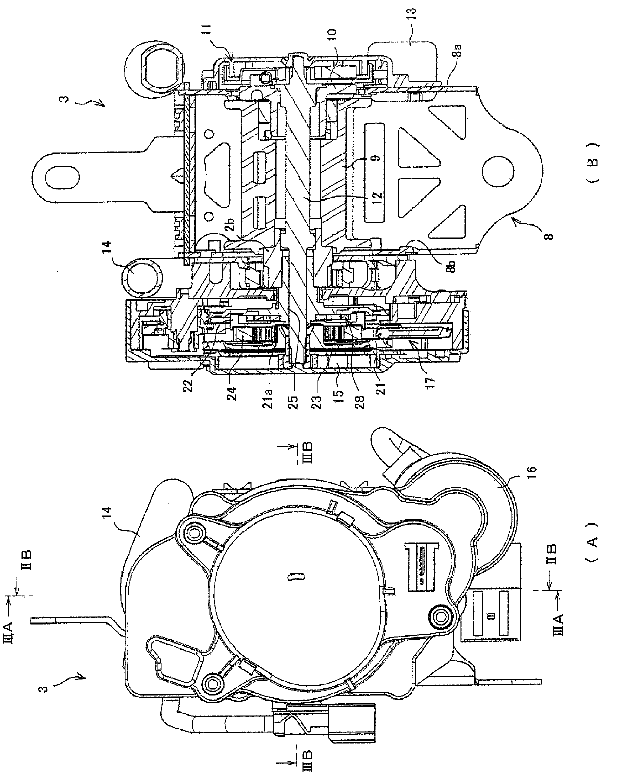 Seatbelt retractor and seatbelt device provided with same