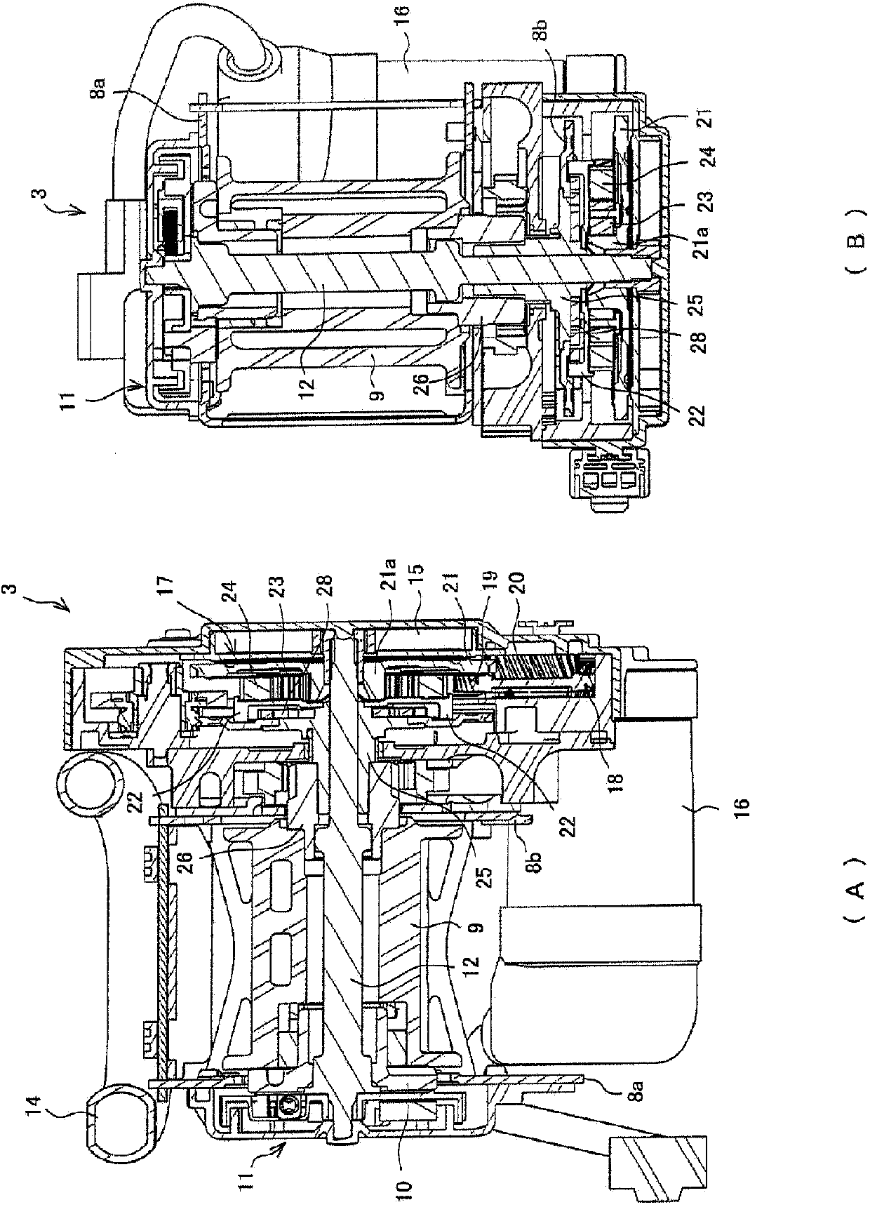 Seatbelt retractor and seatbelt device provided with same