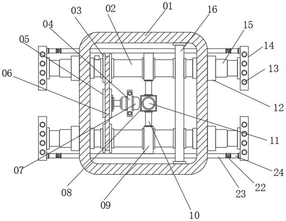 A slide rail cleaning structure for aluminum alloy doors and windows