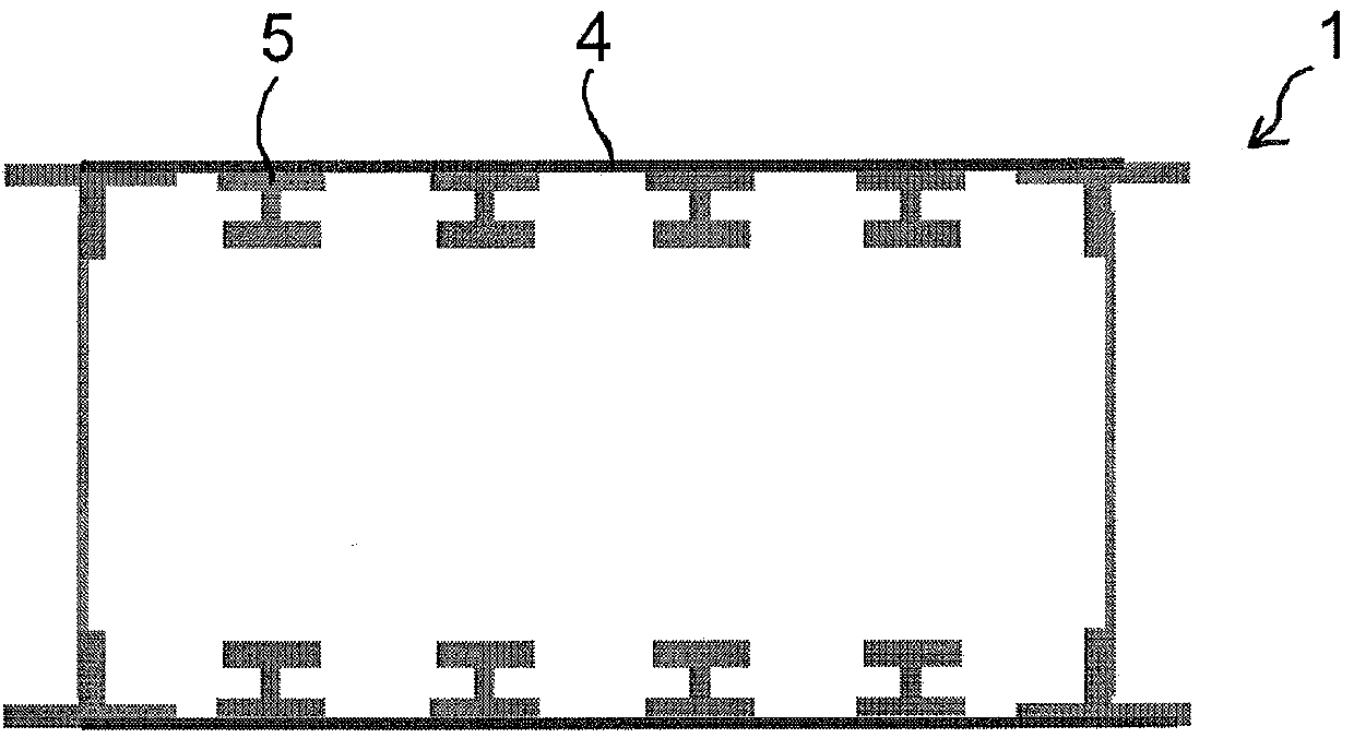 Passive load alleviation for a fiber reinforced wing box of an aircraft with a stiffened shell structure