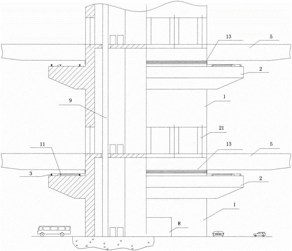 Single-column house