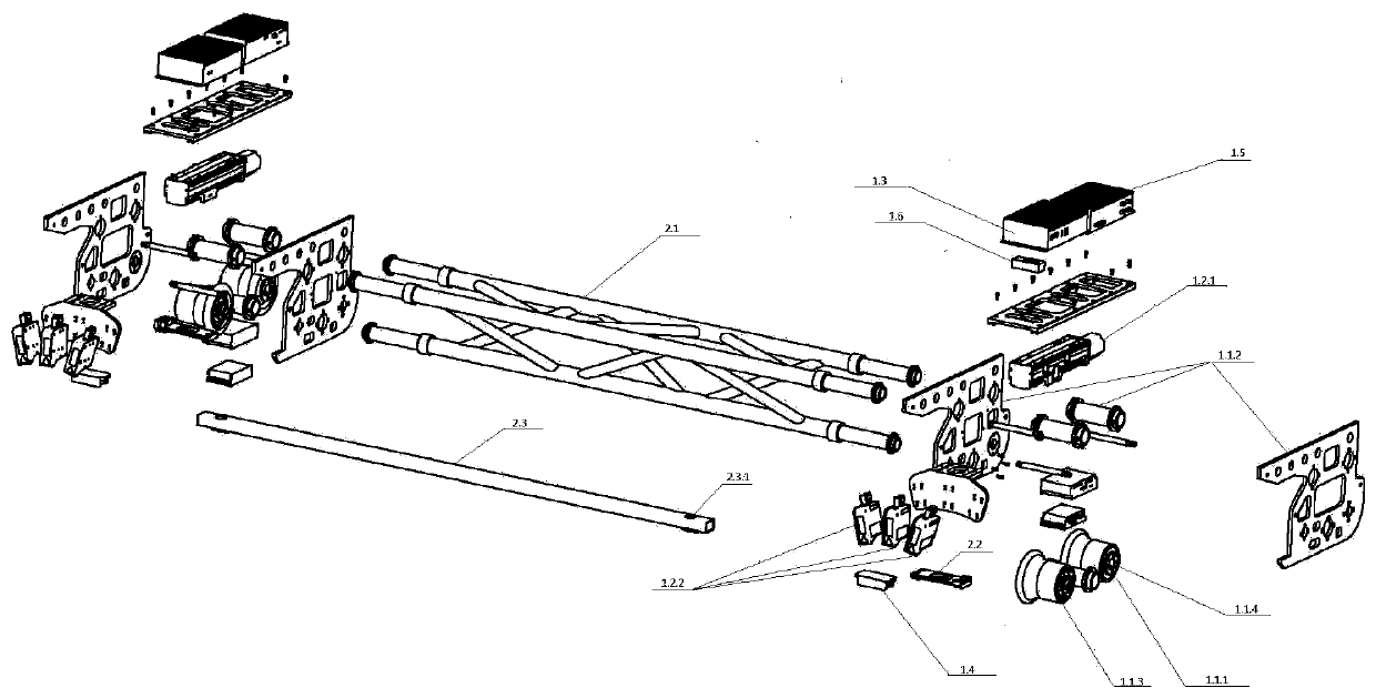 Portable modular self-correcting rail three-dimensional detection system