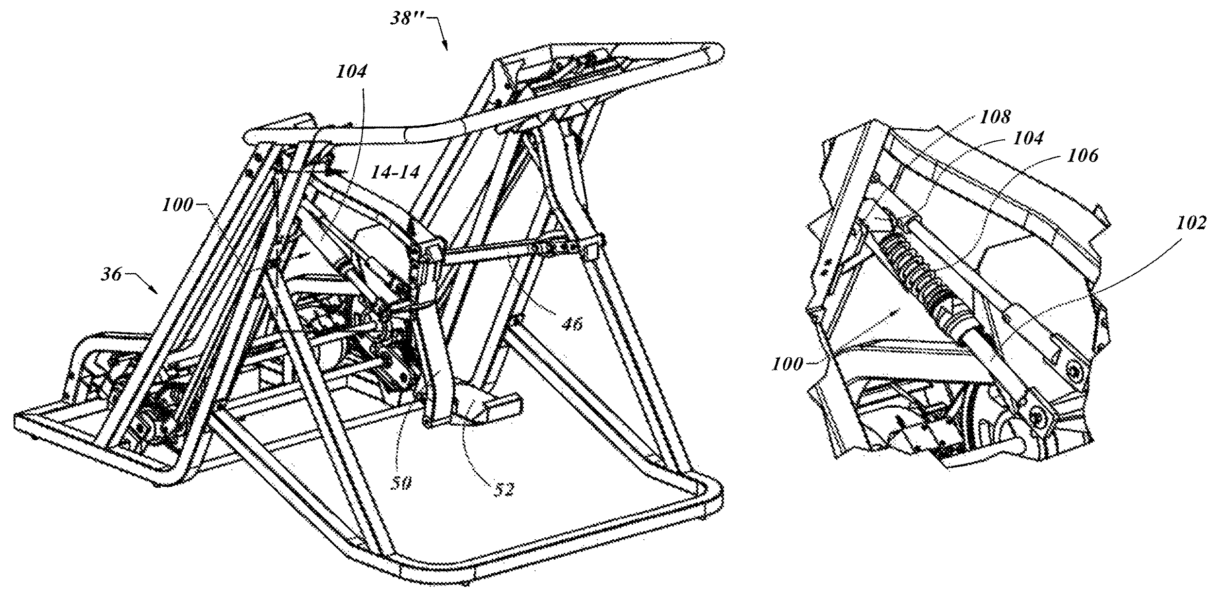 Exercise device with varied gait movements