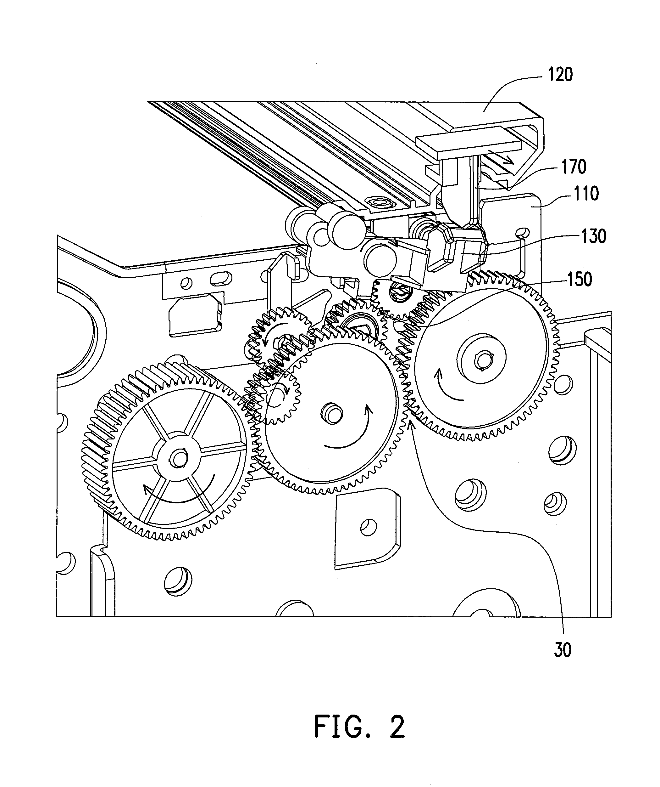 Depinching mechanism for paper jam removal in printer