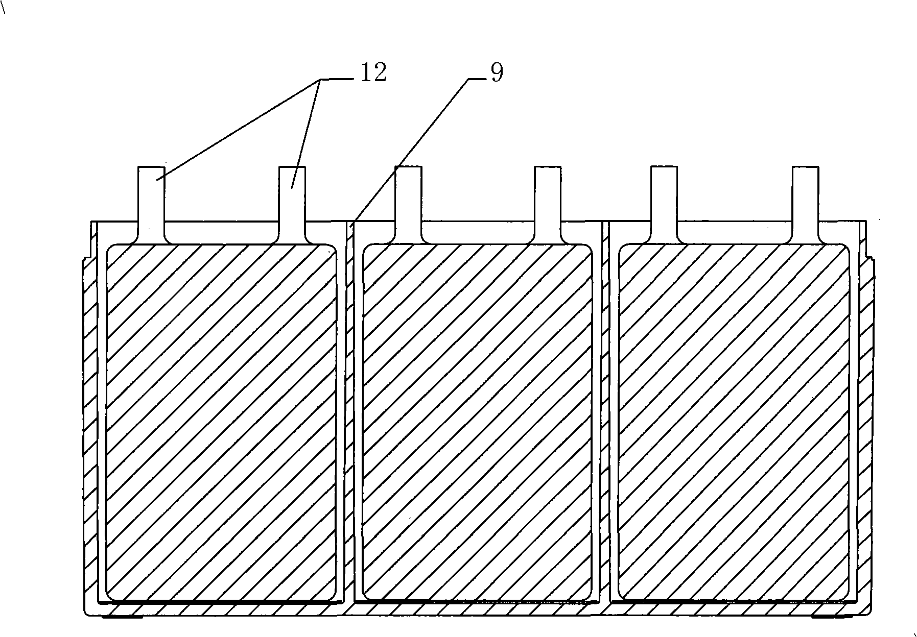 Connecting process of polar plate of lead acid batteries