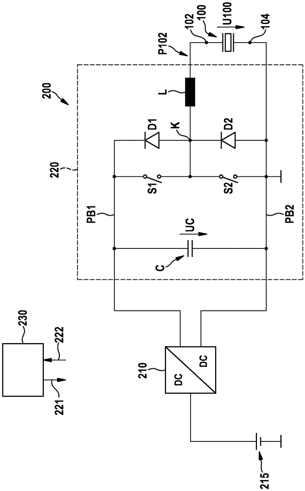 Method and control device for charging or discharging a piezoelectric actuator