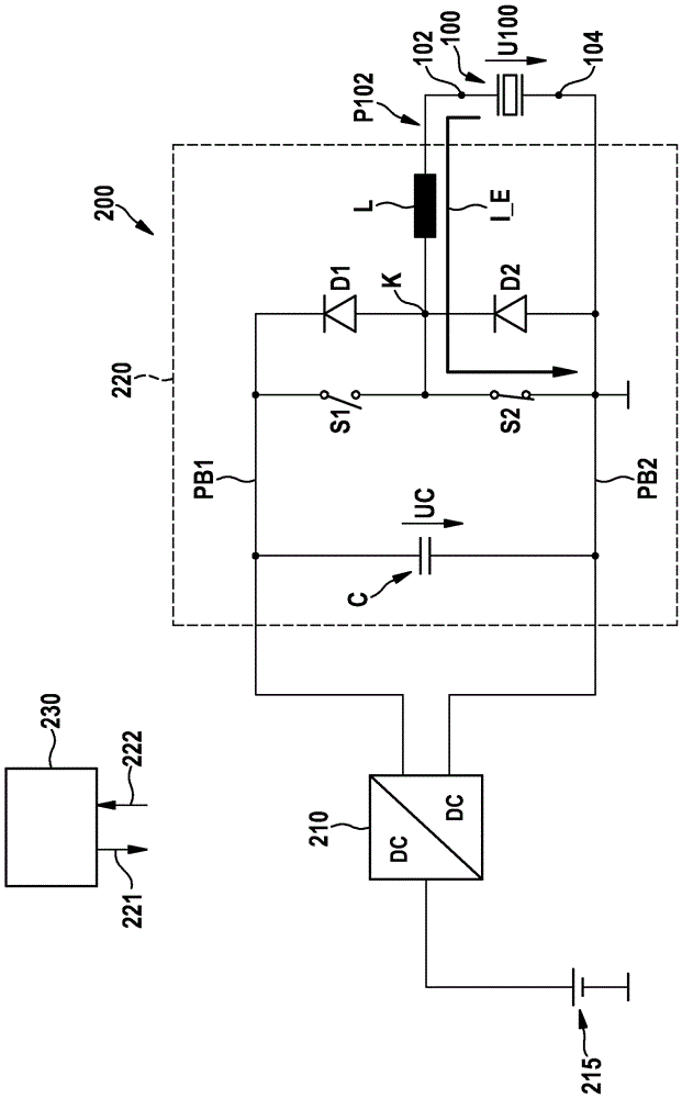 Method and control device for charging or discharging a piezoelectric actuator