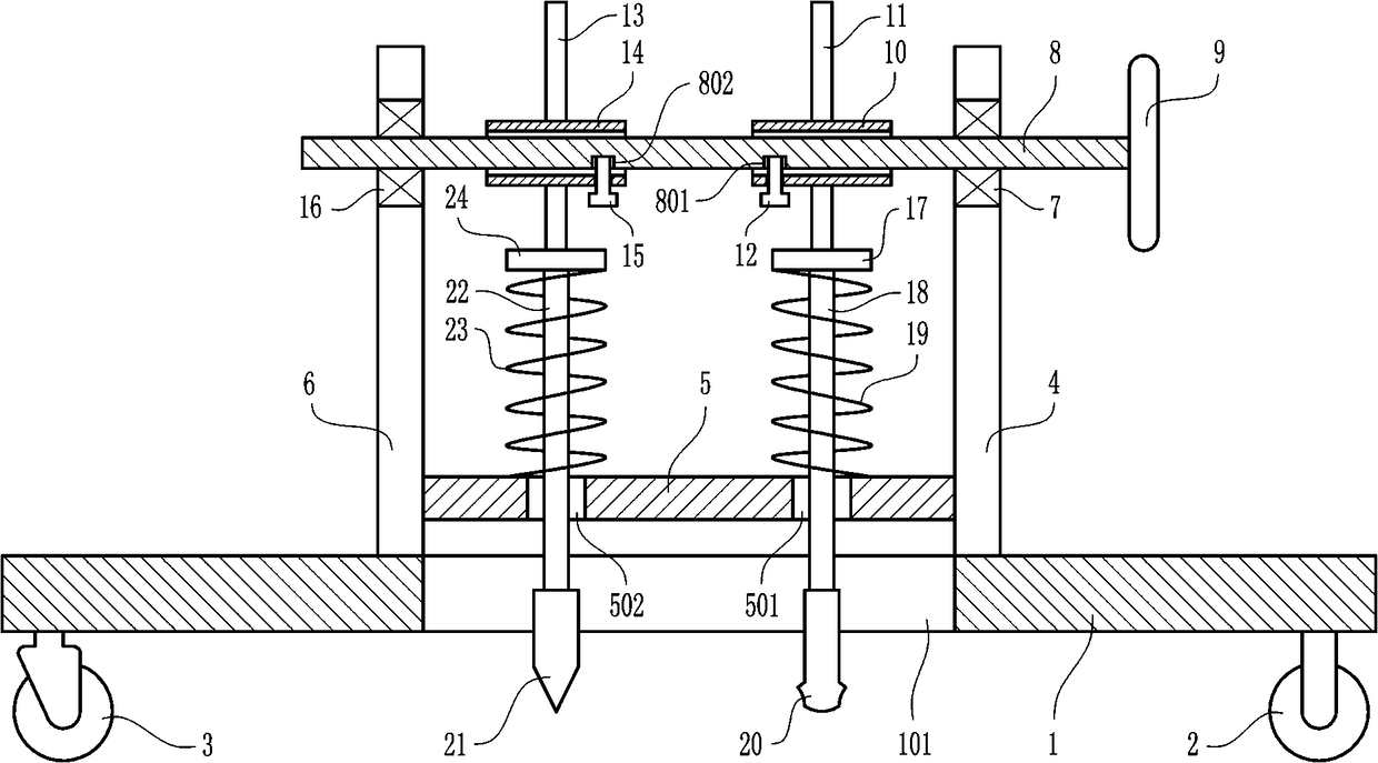 Municipal engineering sewer grating plate dredging device