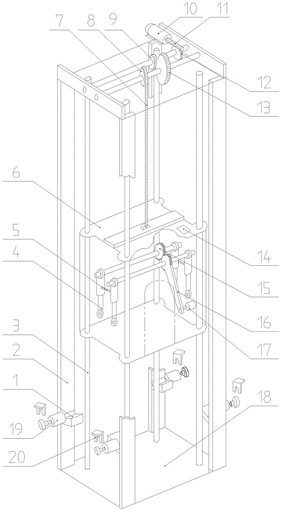 Novel safety device for elevator falling