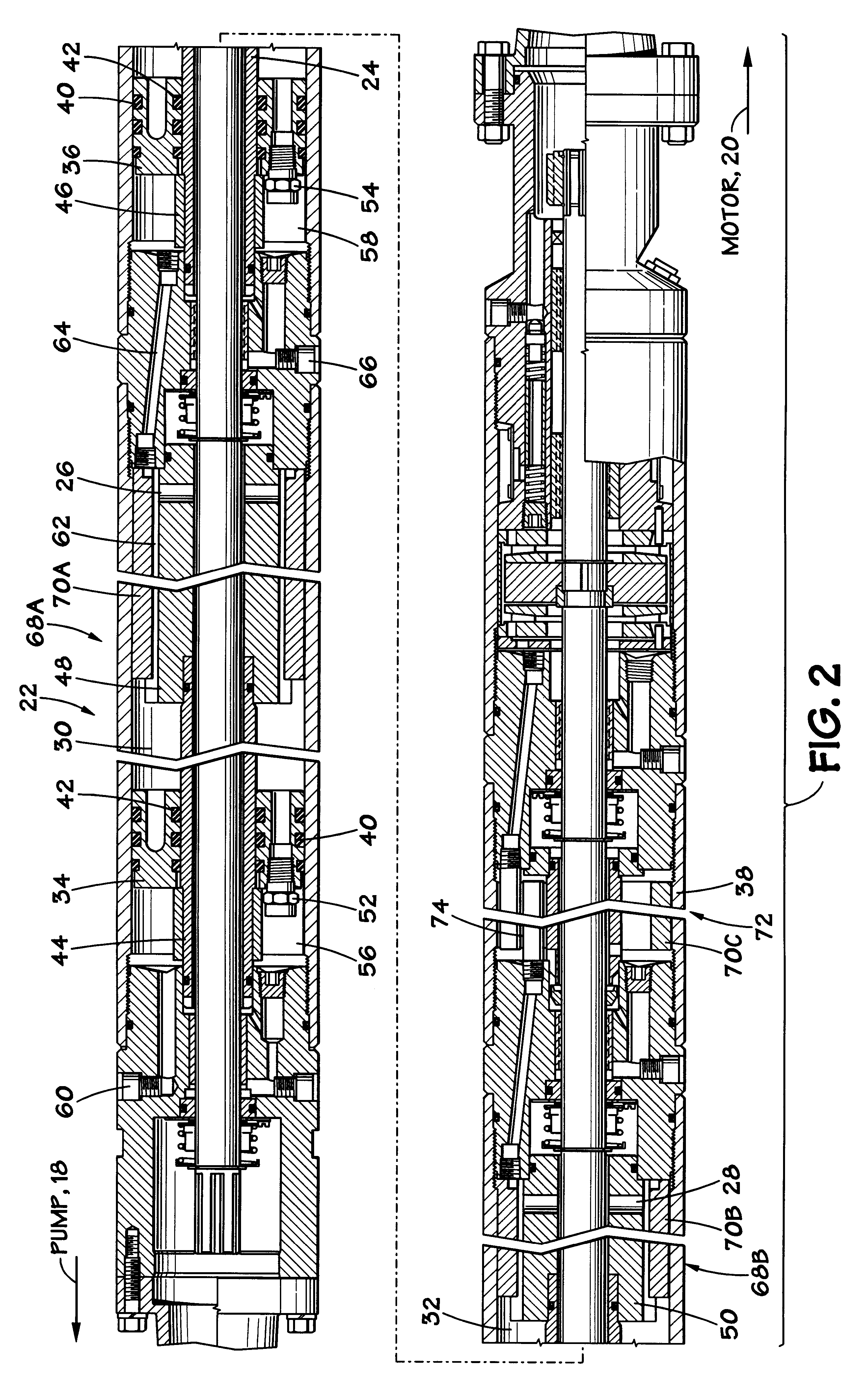 Piston motor protector, and motor and pumping system incorporating the same