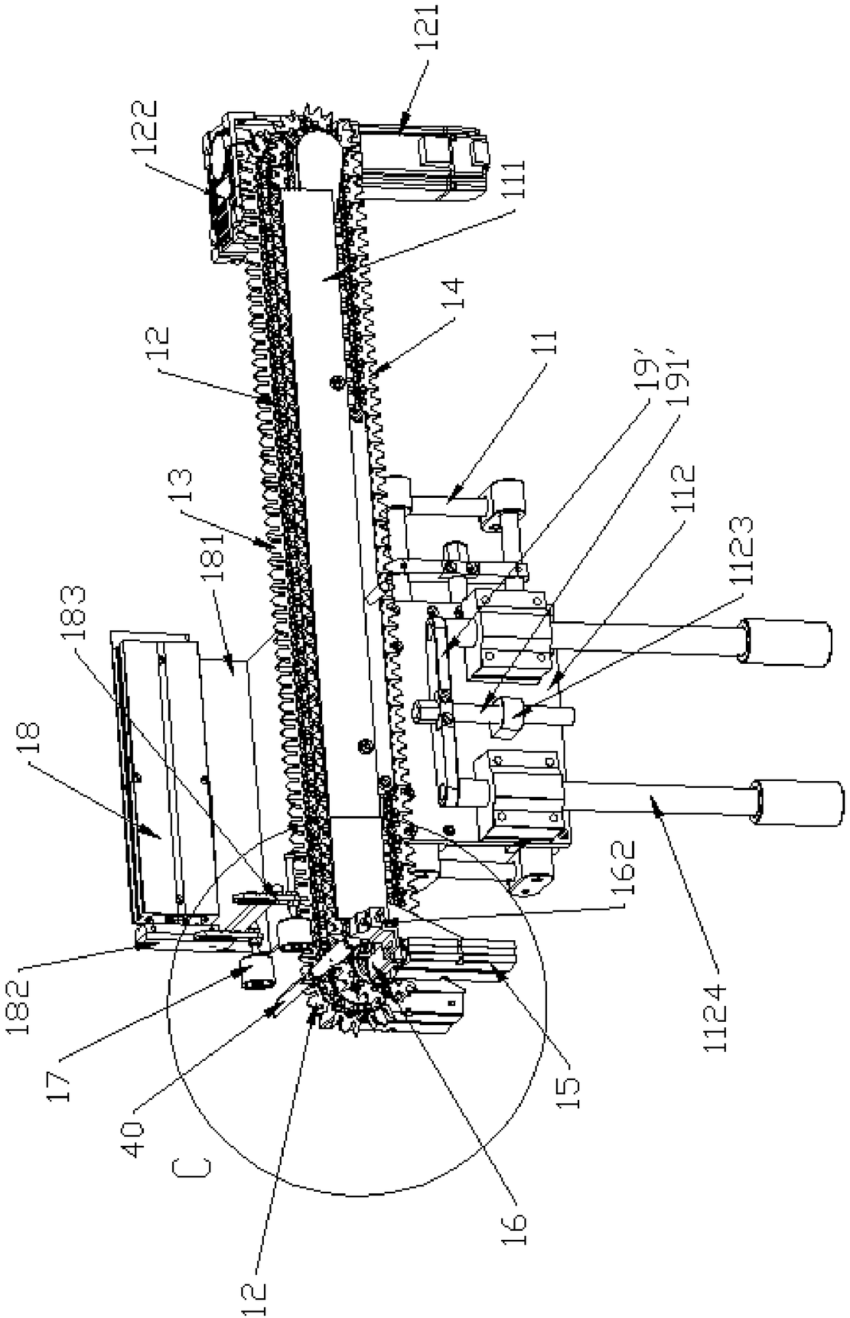 Feeding device for tableware polishing