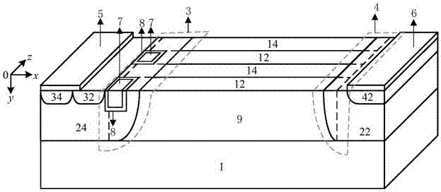 High-voltage-withstand transverse super junction device