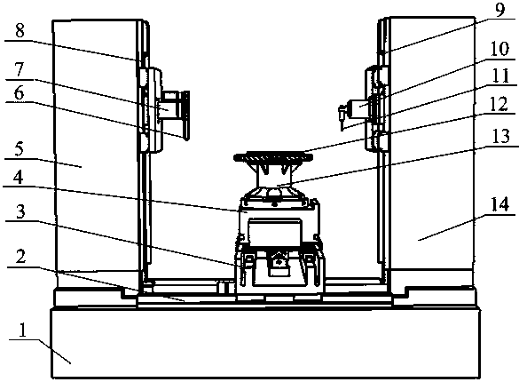 Integral leaf disk grinding and polishing processing and measuring integration device