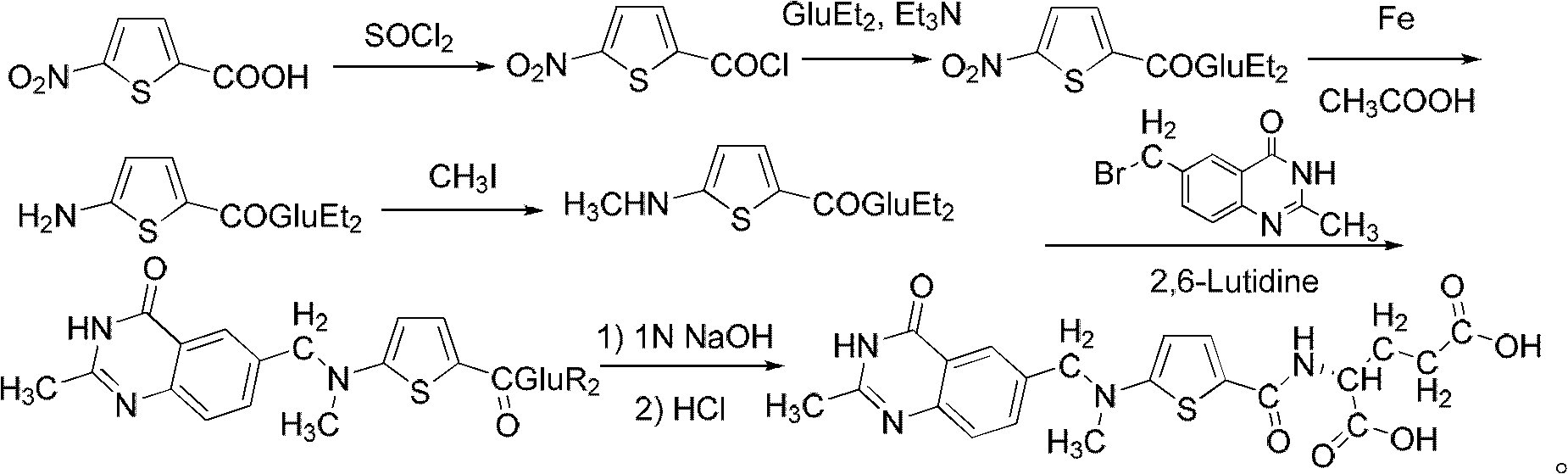 New synthesis technology of anti-cancer drug Raltitrexed