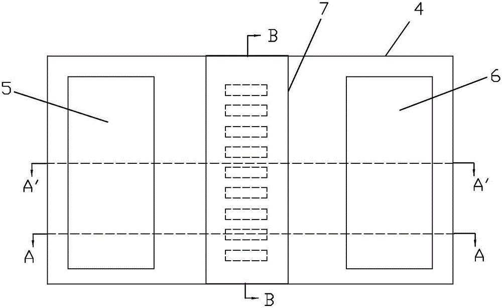 Microwave transistor of patterned grid structure and manufacturing method thereof