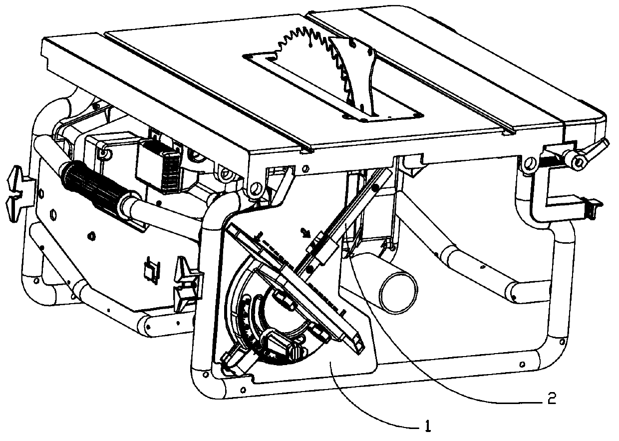 Device for placing angle device in electric tool