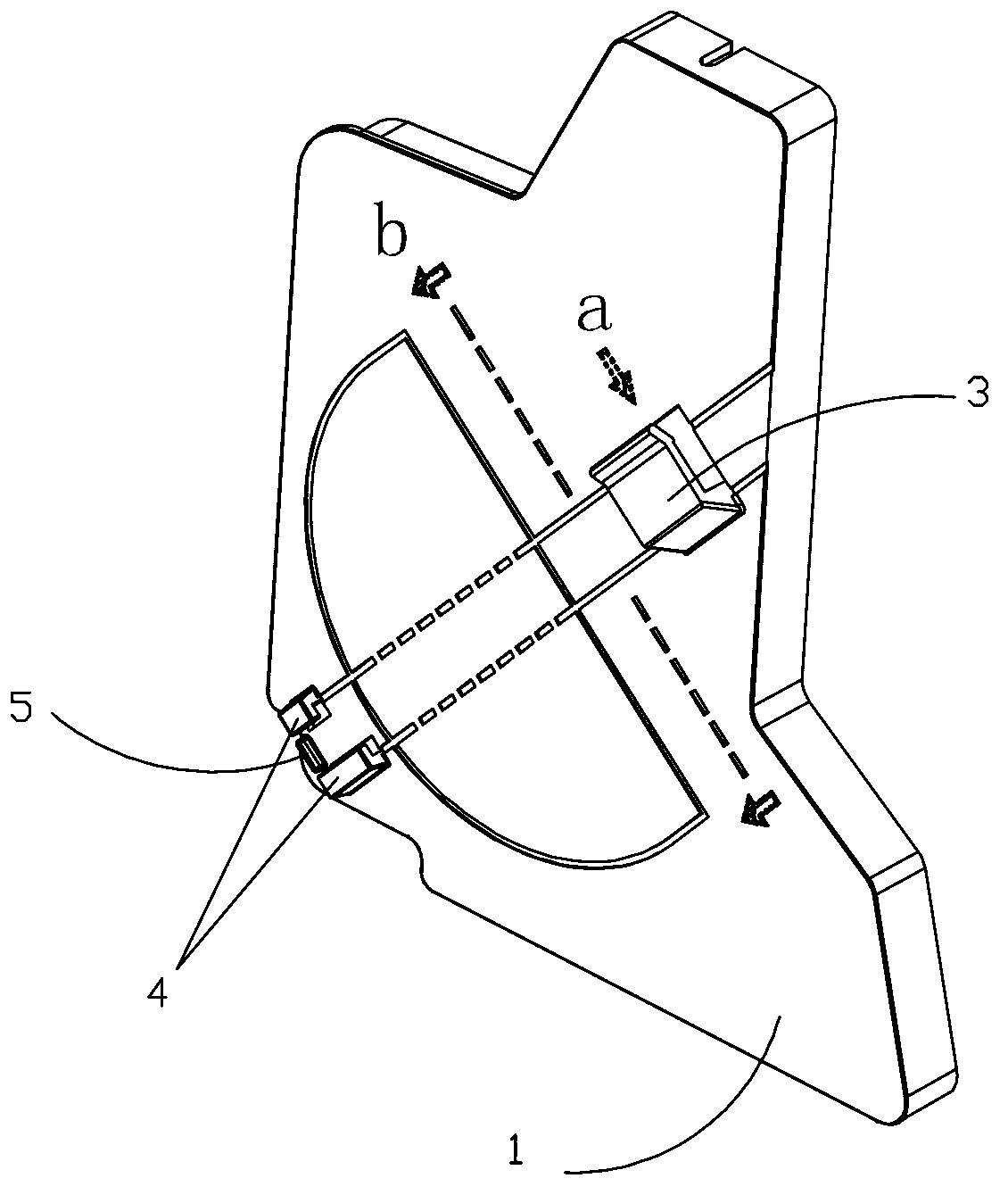 Device for placing angle device in electric tool