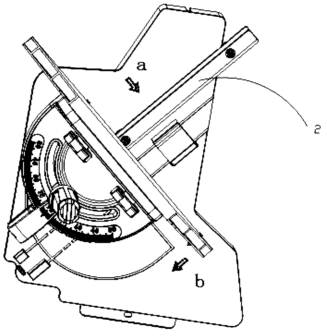 Device for placing angle device in electric tool