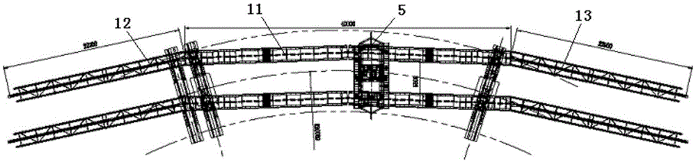 Segmental assembly bridge erecting machine for construction of small curved bridge