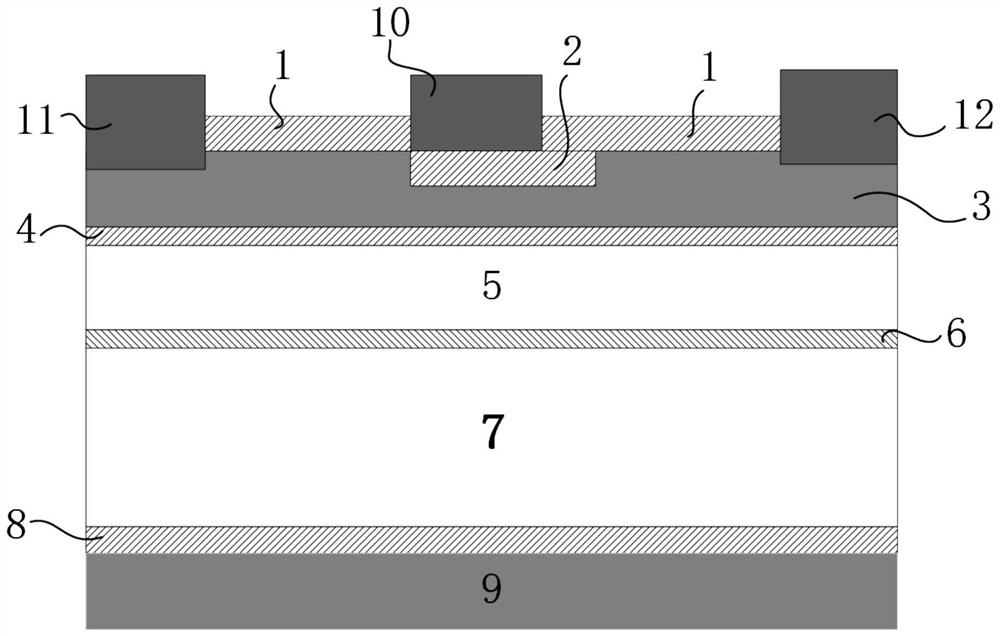 A gan heterojunction field effect transistor with low junction temperature and high withstand voltage