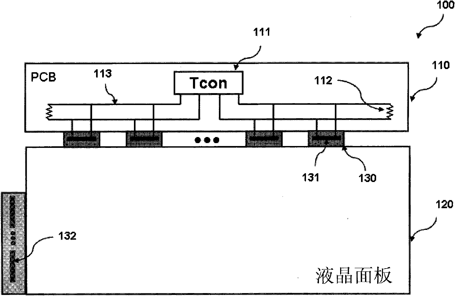 Chip-on-glass (COG) type liquid crystal display device