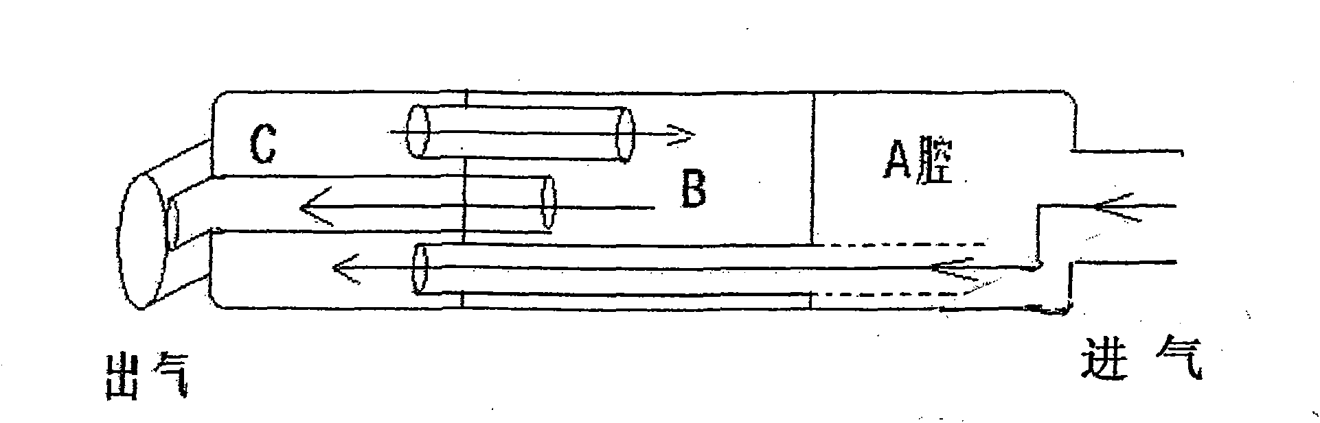 Method for processing core component of energy-saving muffler of internal combustion engine