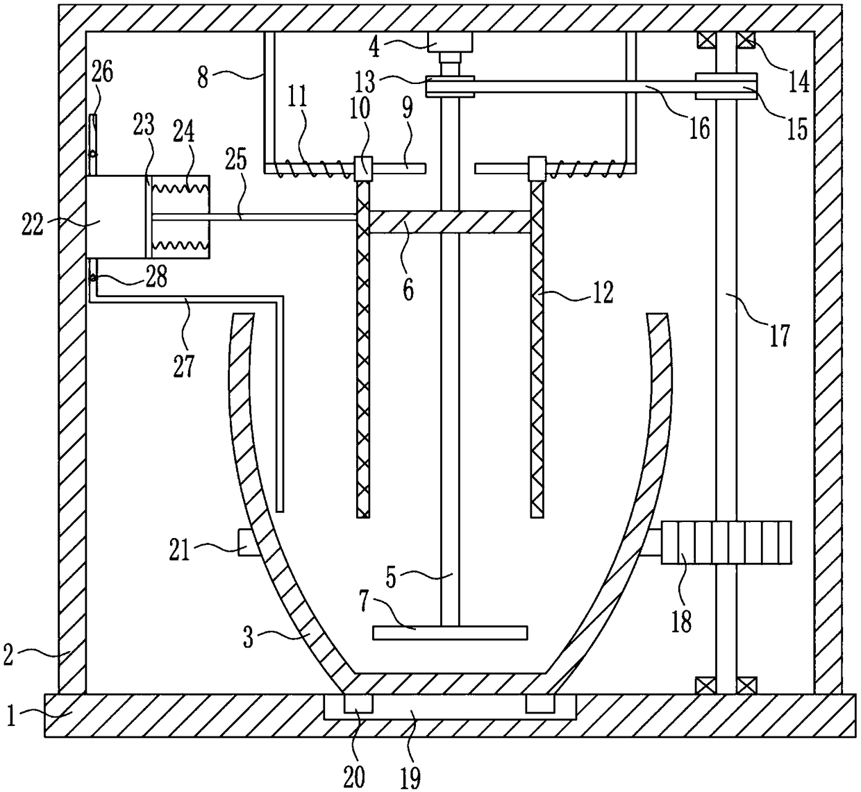 Raw material mixing equipment for liquid cosmetic production