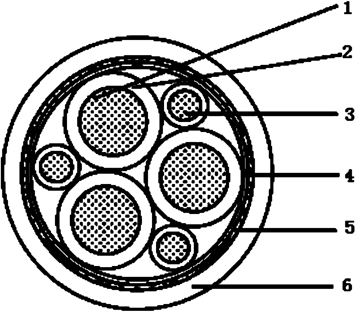 Low-noise high-strength variable-frequency cable