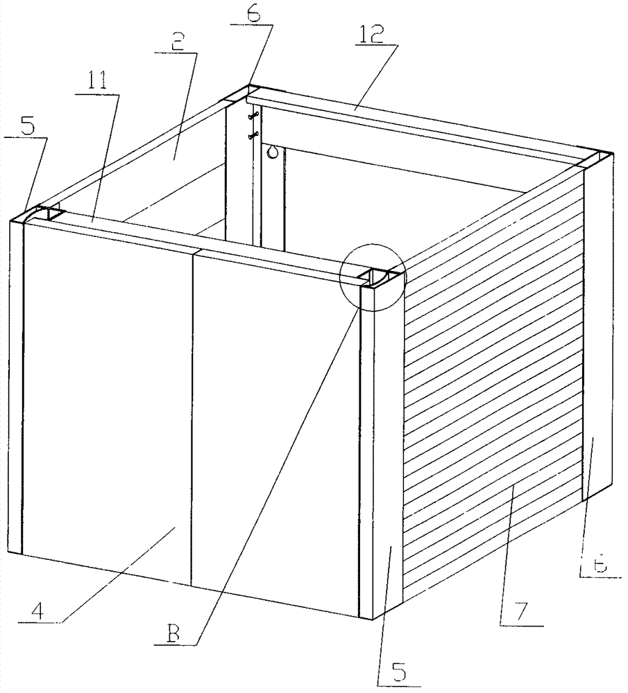 Bathroom cabinet with concealed door hinge