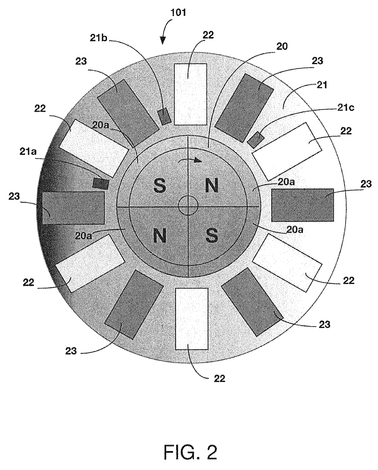 Electrical energy generating brushless DC motor