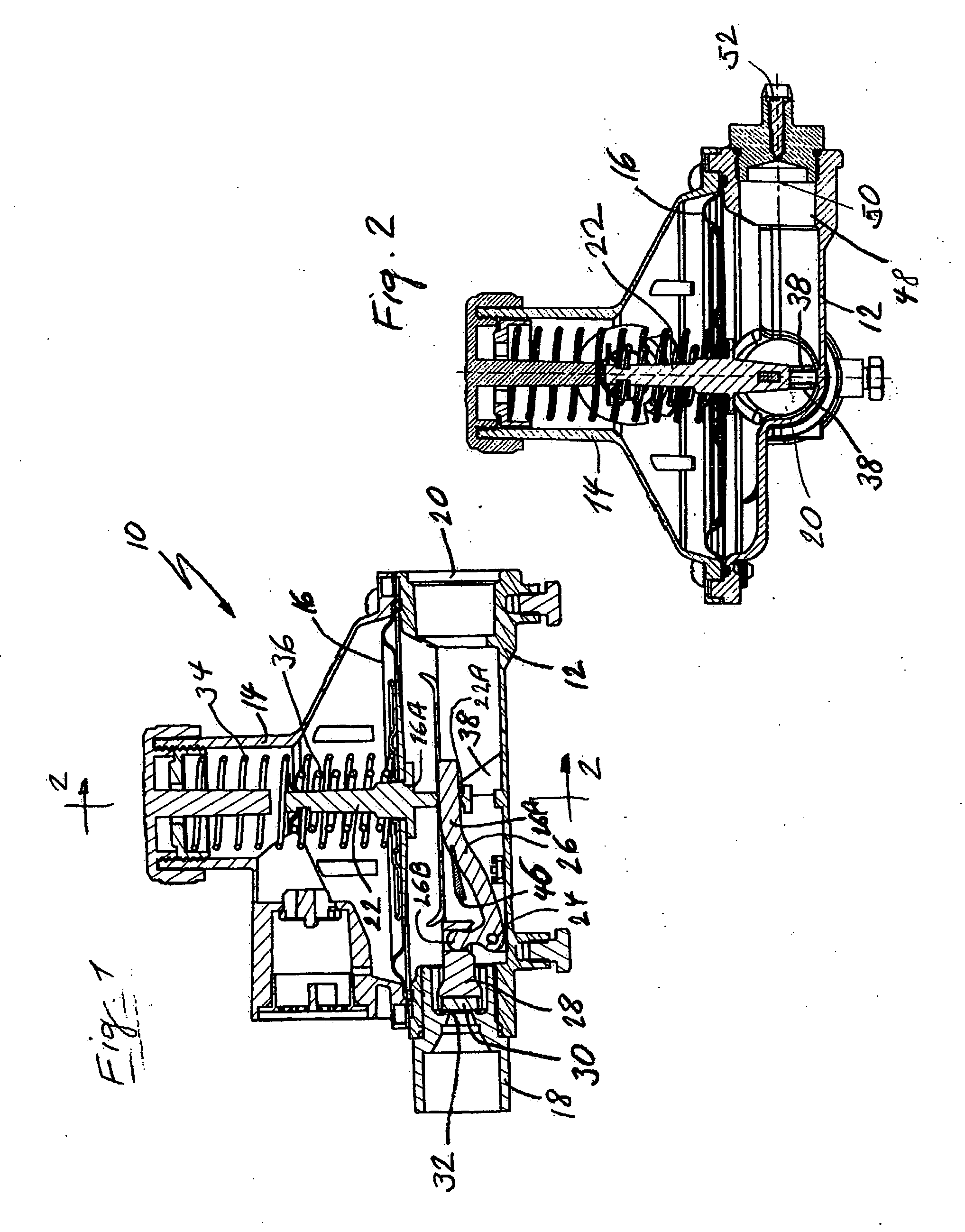 Gas pressure regulator having a vibration damping abutment