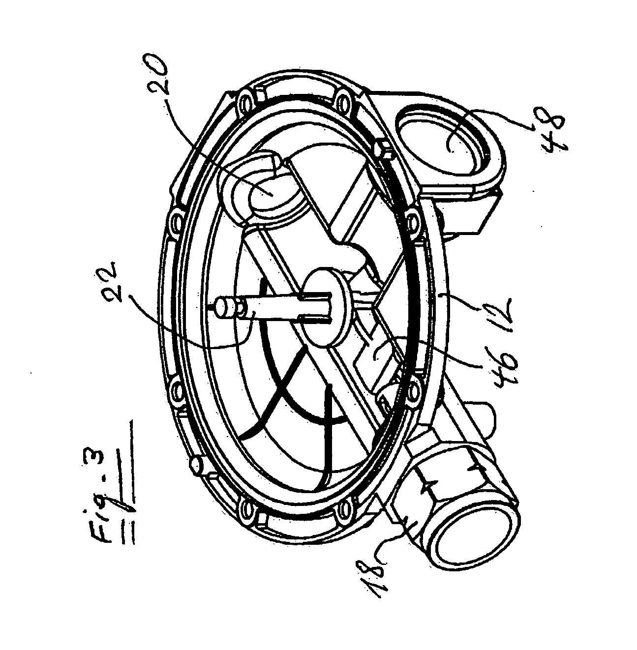 Gas pressure regulator having a vibration damping abutment