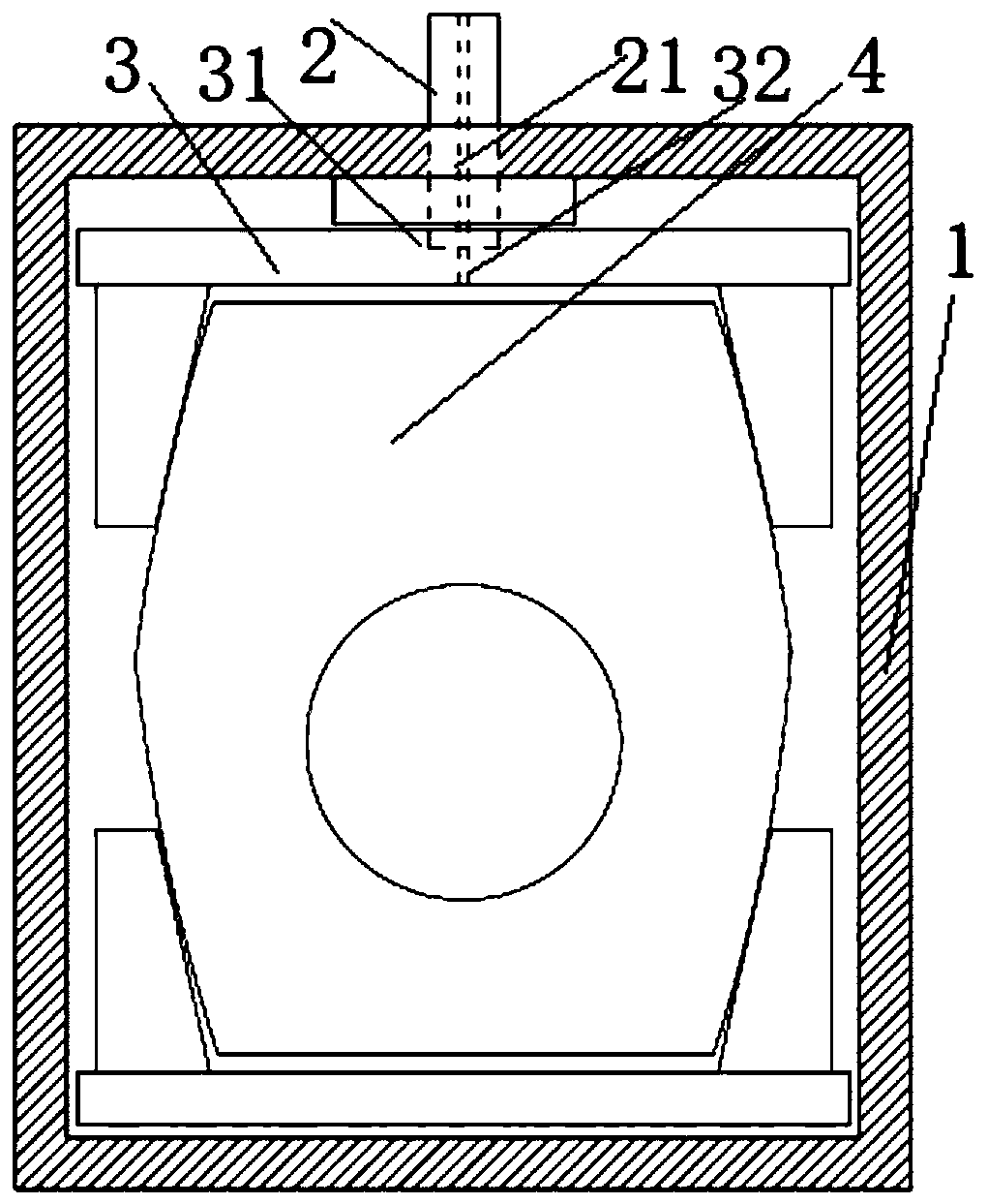 Protective structure for steel ladle slide water hole and using method of protective structure