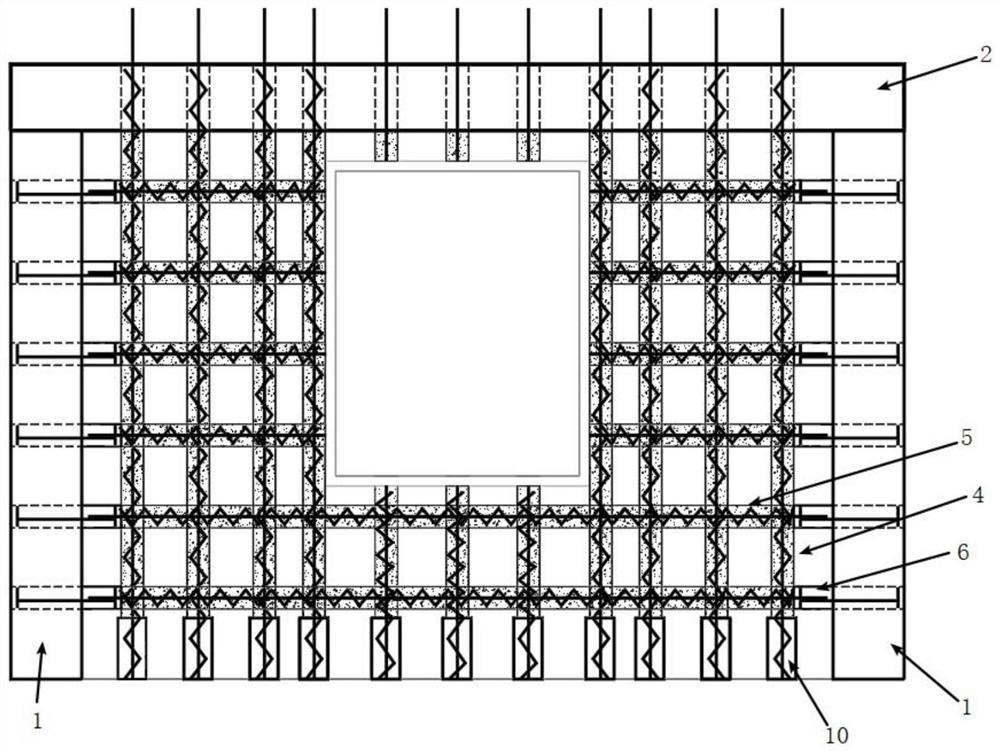 Prefabricated light lattice type concrete wall assembly structure system and construction method thereof