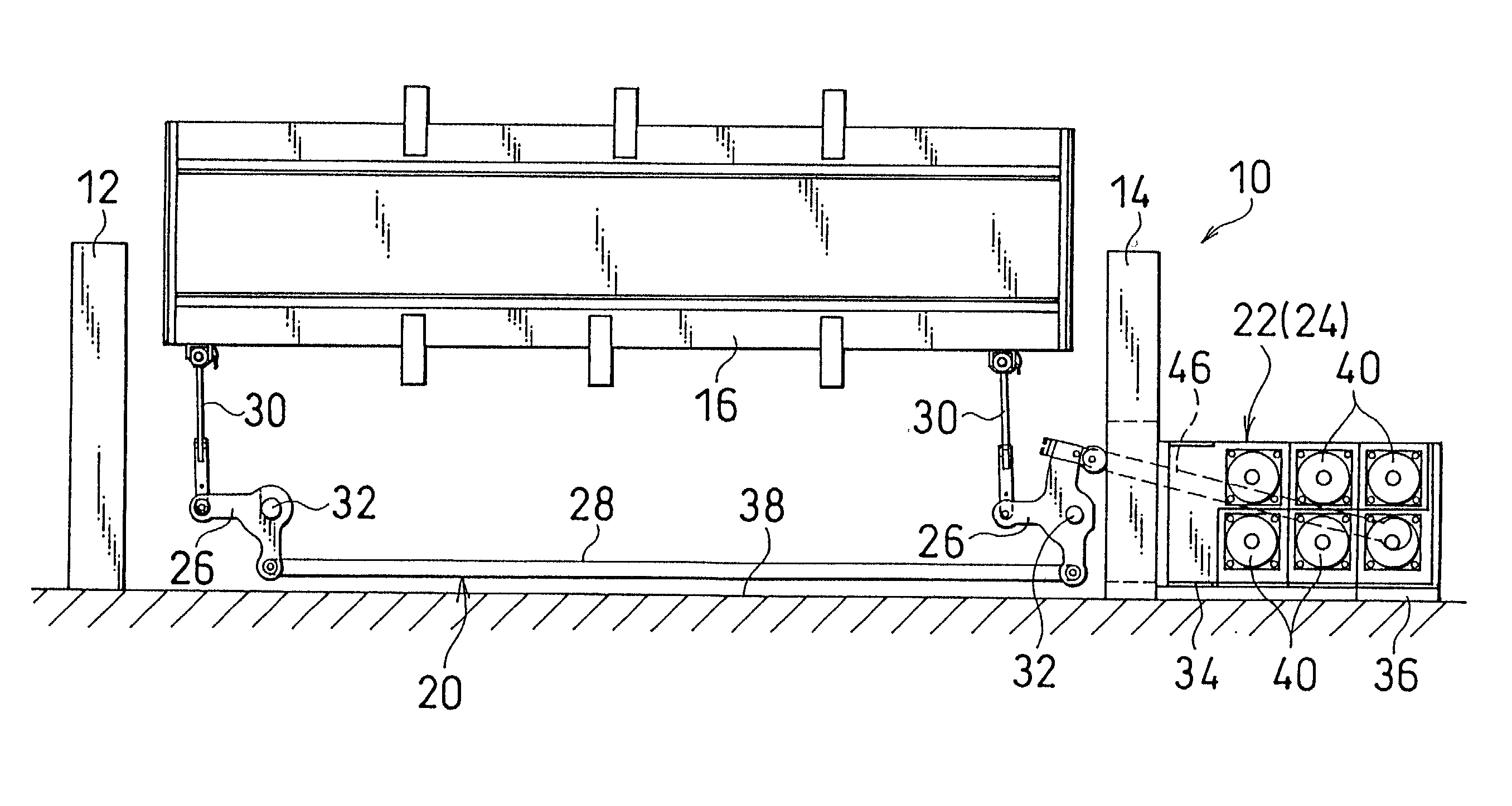 Shedding device in weaving machine