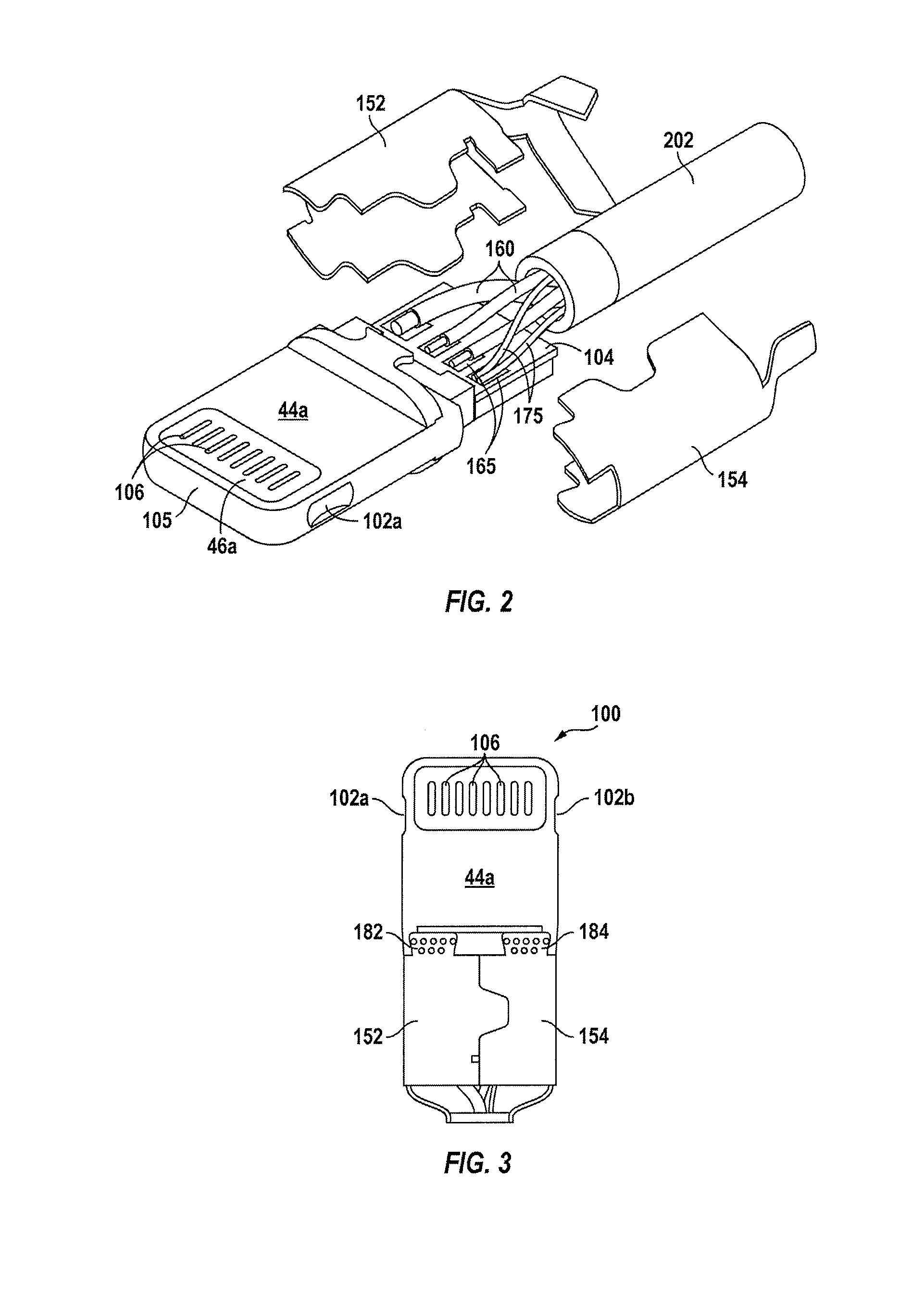 Assembly of a cable