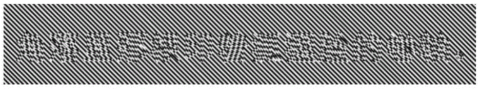 Method of identifying hidden characters and patterns by moire phenomenon