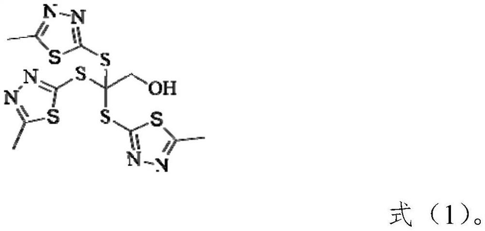 Thiadiazole lubricating oil anti-wear additive and preparation method thereof