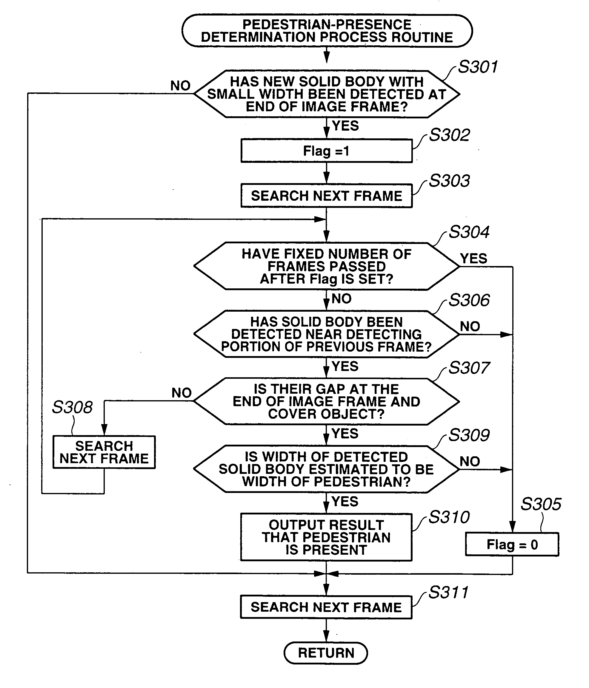 Pedestrian detection system and vehicle driving assist system with a pedestrian detection system