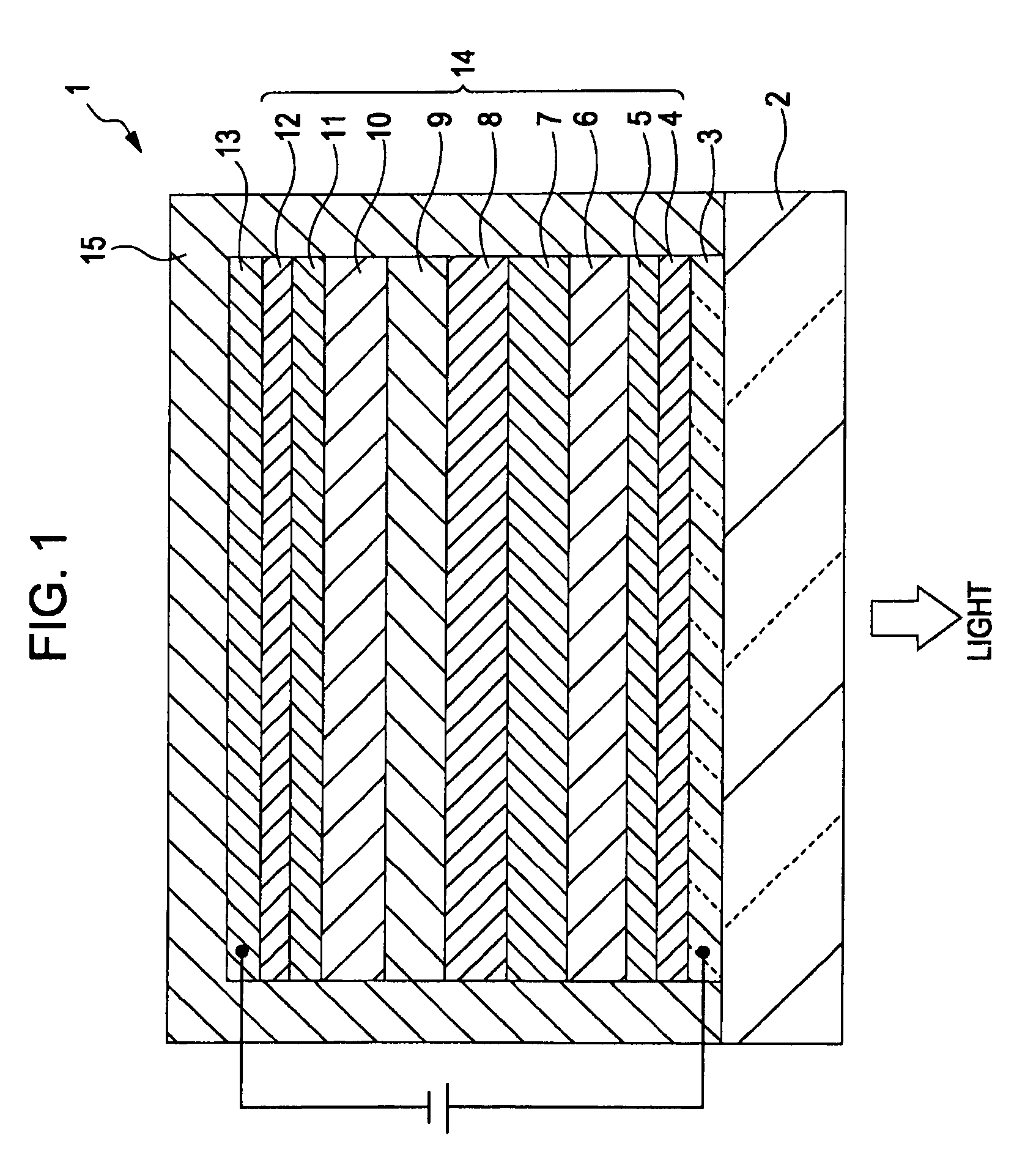 Light-emitting element, display device, and electronic apparatus