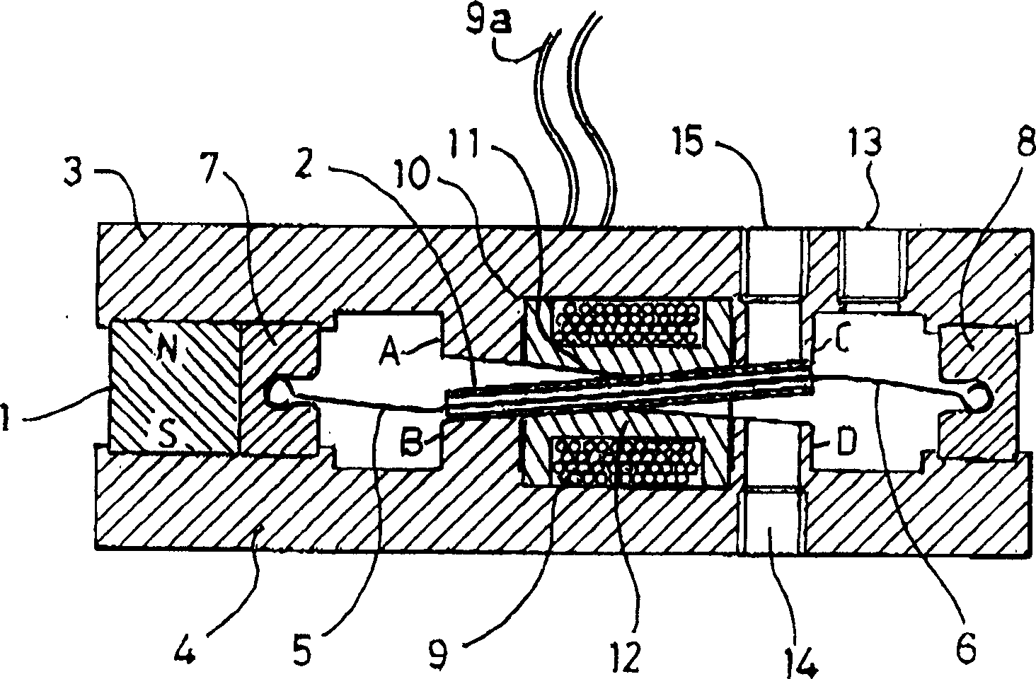 Pivoting electromagnetic actuator and integrated actuator and fluid flow control valve