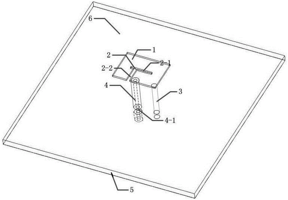 T-shaped slot dual-band button antenna