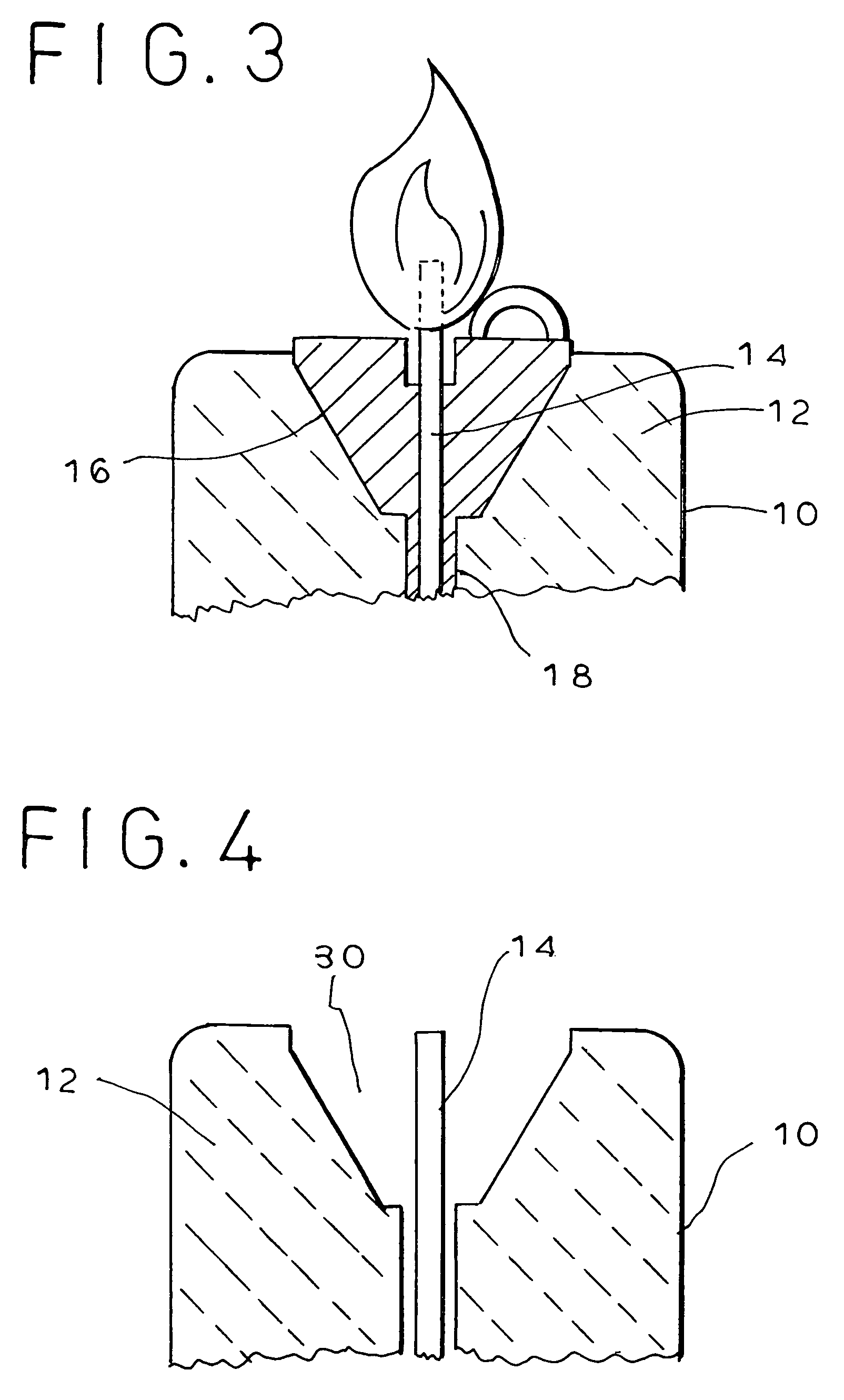 Device for creating a self-extinguishing and relightable candle and a candle including such a device