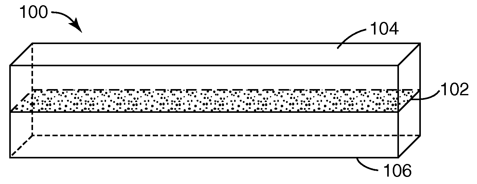 Fluorescent volume light source with active chromphore