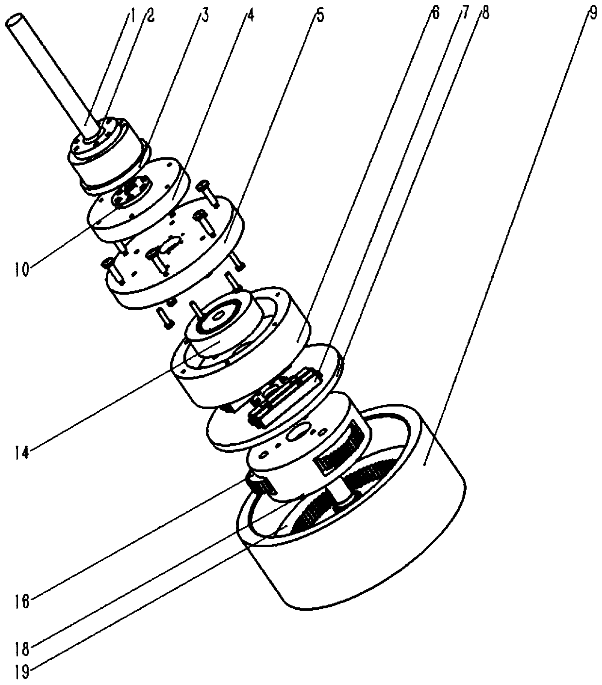 A device for measuring the stiffness of extremities and its measuring method