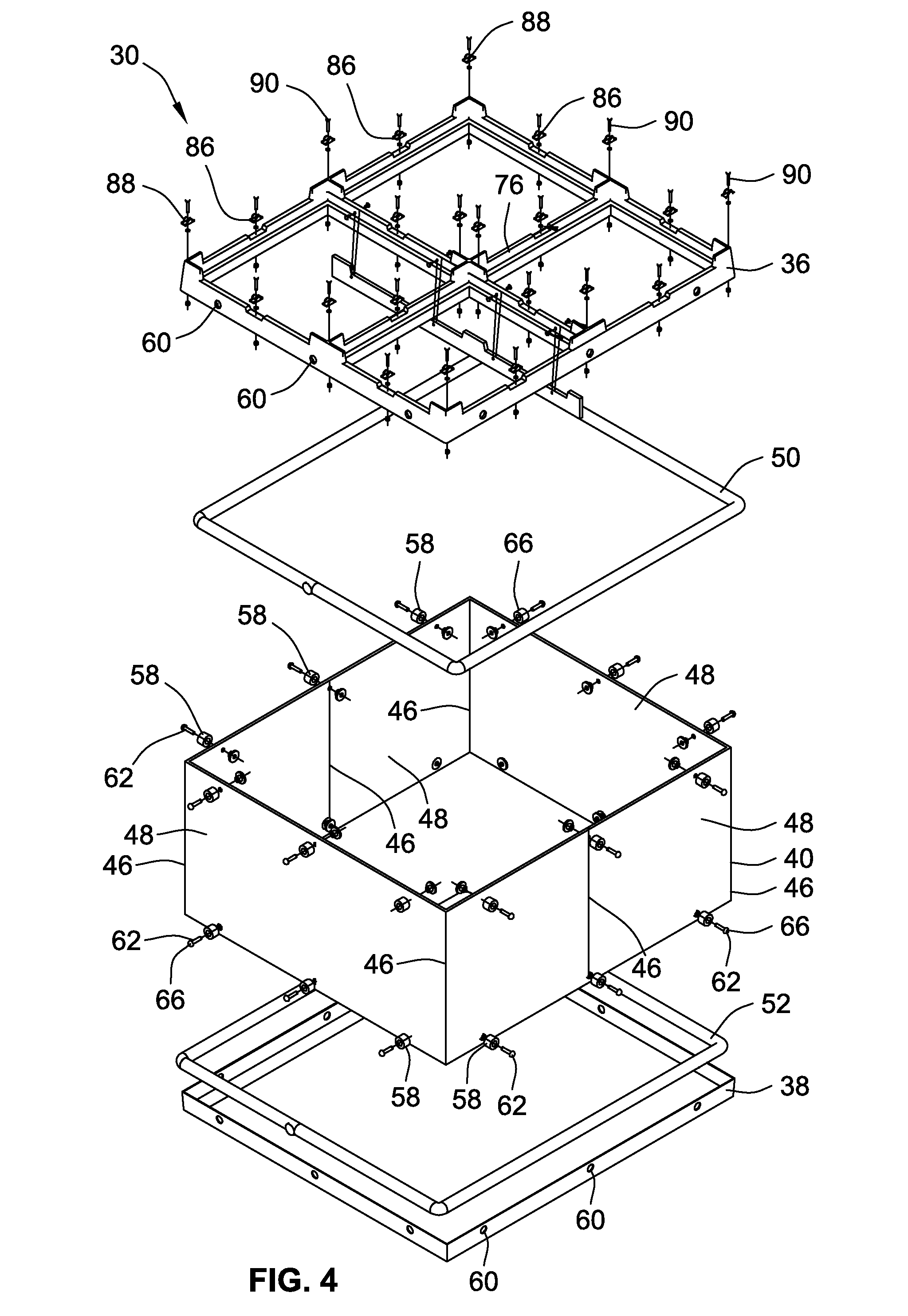 Collapsible and/or assembled filter housing and filter used therewith