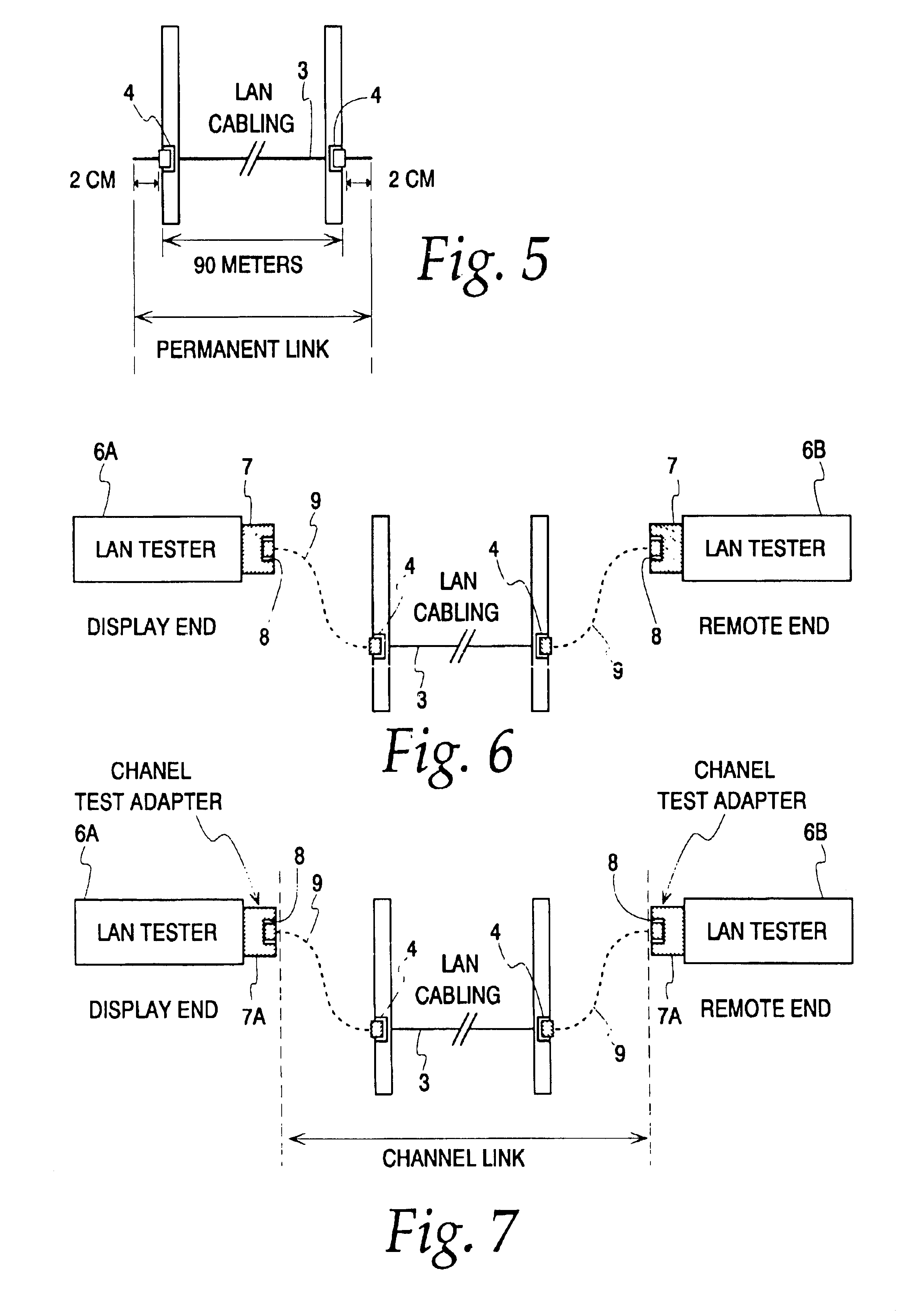 Hand-held tester and method for local area network cabling